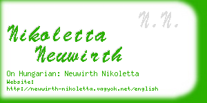 nikoletta neuwirth business card